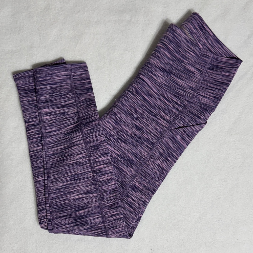 All in Motion Girl’s Active Leggings - Purple Space Dye